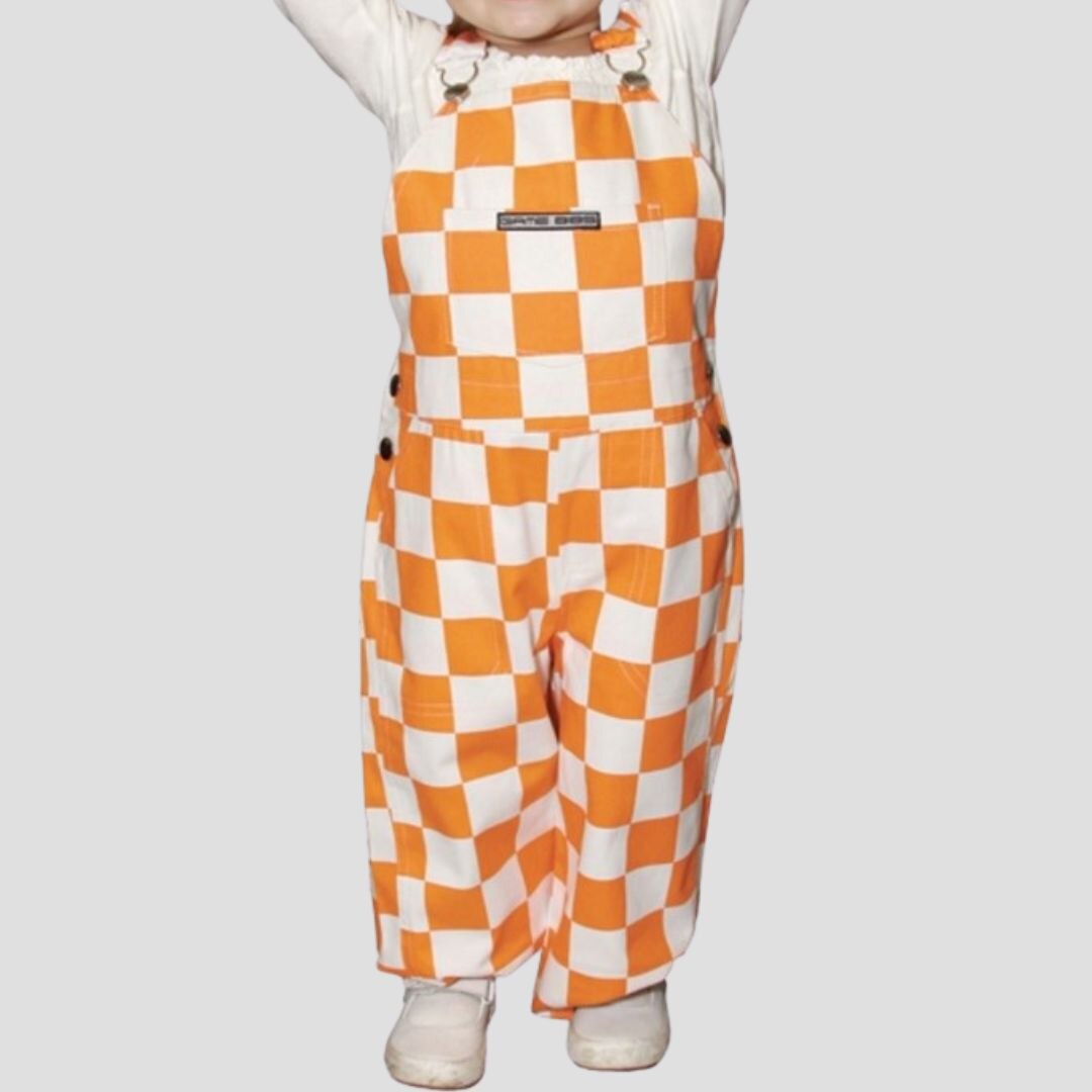 Toddler Game Bibs Checkerboard Overalls | VolShop - Official