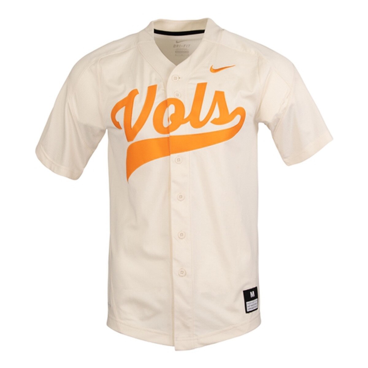 Nike FullButton Cream Vols Script Baseball Jersey Official