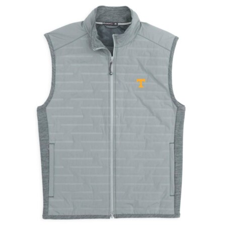 A grey vest with Power T.