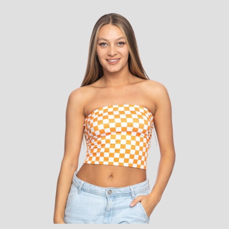 Checkerboard Tube Top