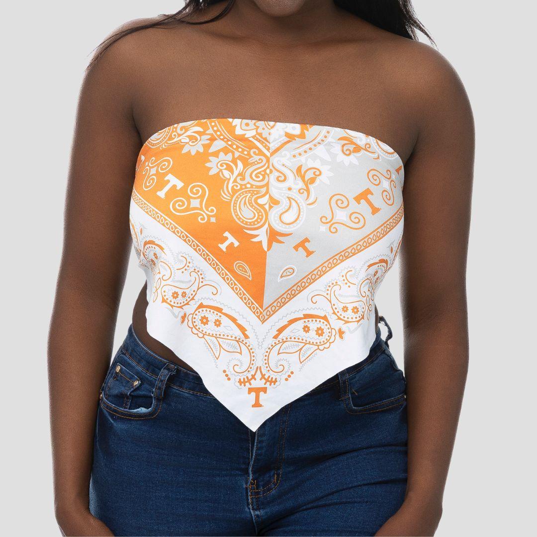 Mist Tie-Back Bandana Crop | VolShop - Official Campus Store of