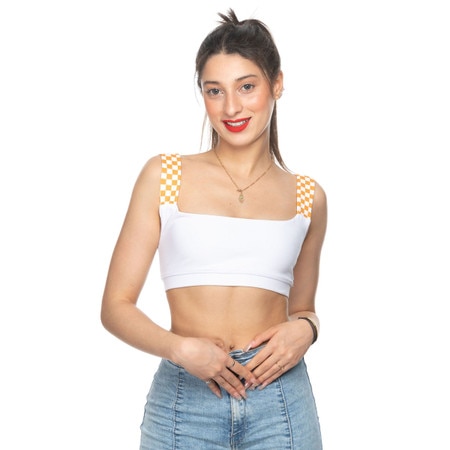 Checkerboard Strap Bralette