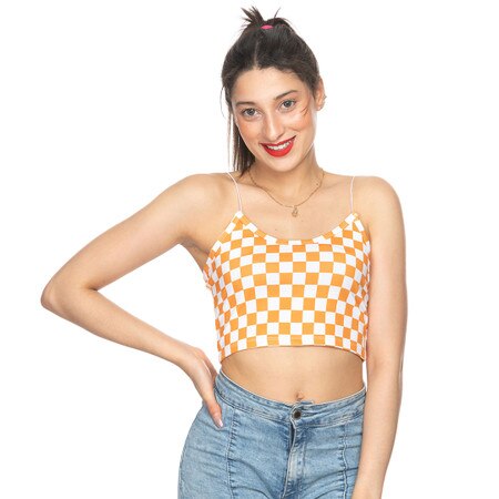Checkerboard Crop Tank