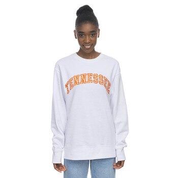 Fleece Crew with Checkerboard Appli
