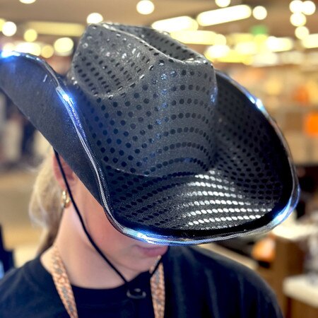 Disco Light-up Cowboy Hat blk
