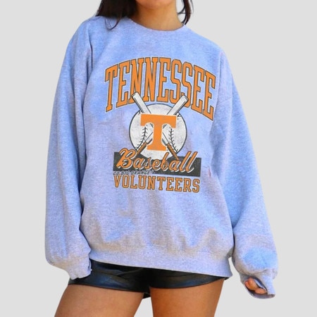 Women's Vols Baseball Thrifted crew