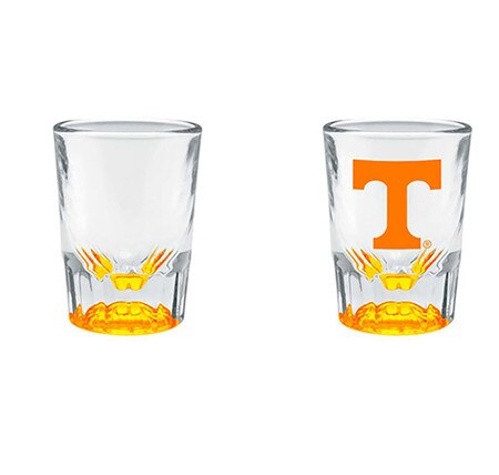 Orange Heavy Bottom Shot Glass