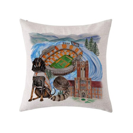 Watercolor Campus Pillow