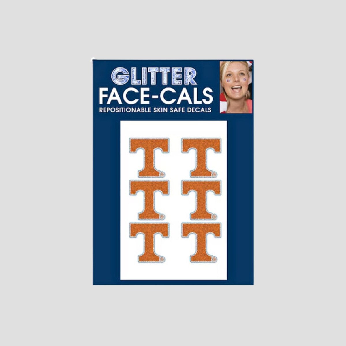 Glitter Power T Face Decal