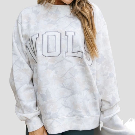 Women's Vols Applique Camo Mock-Nec