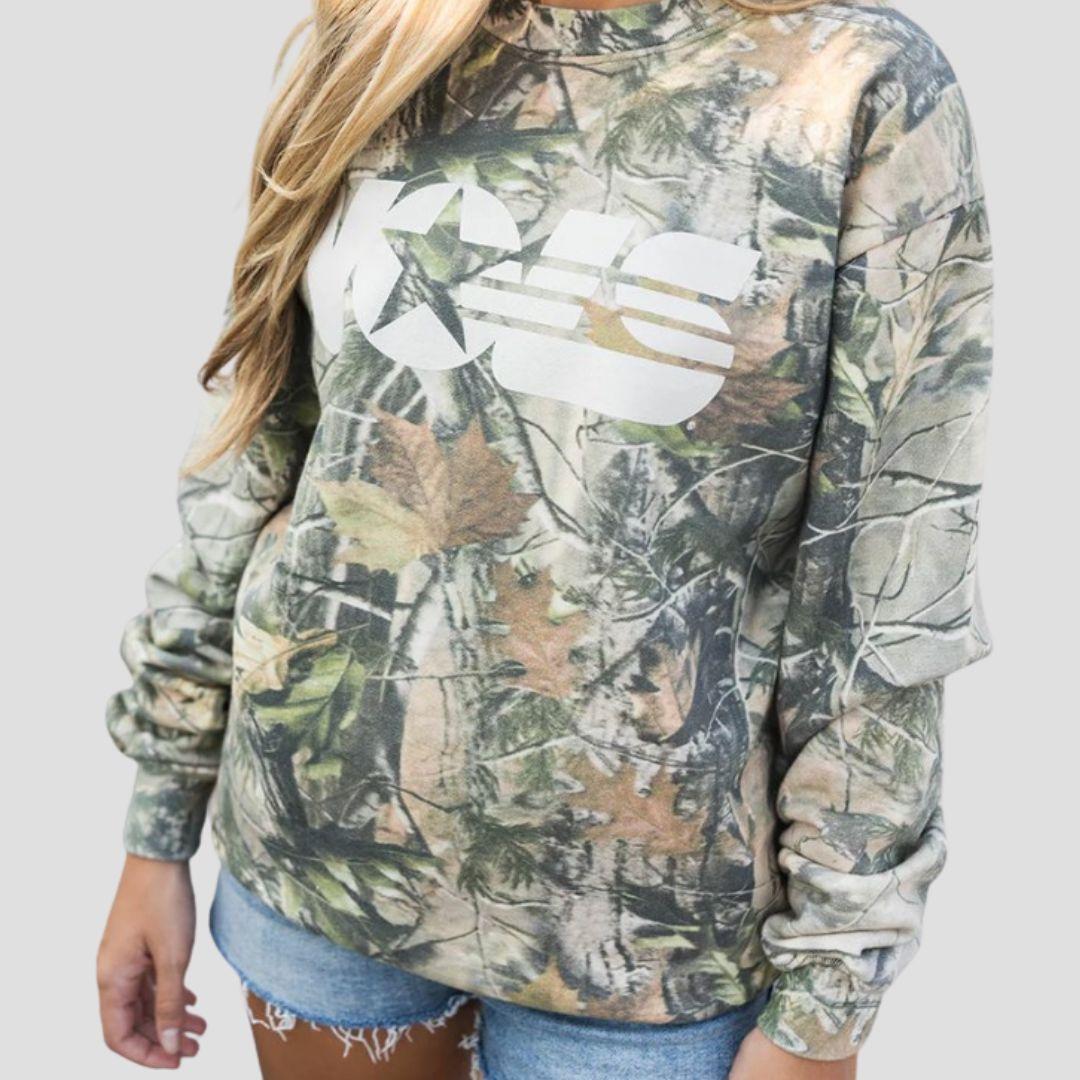 Women's Star Vols Camo Crewneck | VolShop - Official Campus Store