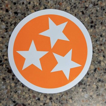 Tri-star sticker 3 star Tennessee sticker – Circa Wear